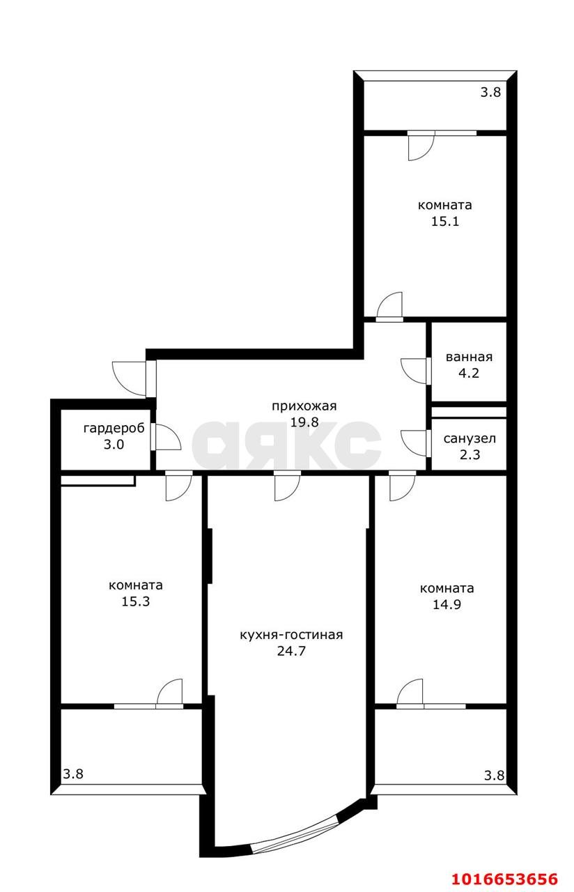 Фото №18: 3-комнатная квартира 107 м² - Краснодар, Карасунский внутригородской округ, жилой комплекс Речной Бриз, мкр. Гидростроителей, ул. Парусная, 10к2