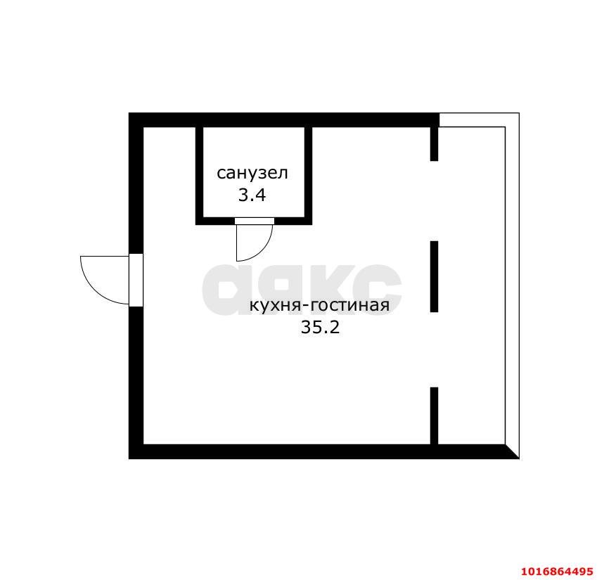 Фото №16: 1-комнатная квартира 44 м² - Краснодар, ул. Ангарская, 2/6