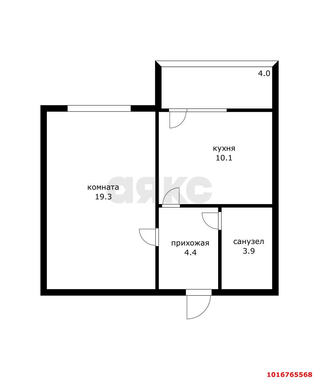 Фото №10: 1-комнатная квартира 41 м² - Краснодар, мкр. Прикубанский внутригородской округ, ул. Душистая, 25