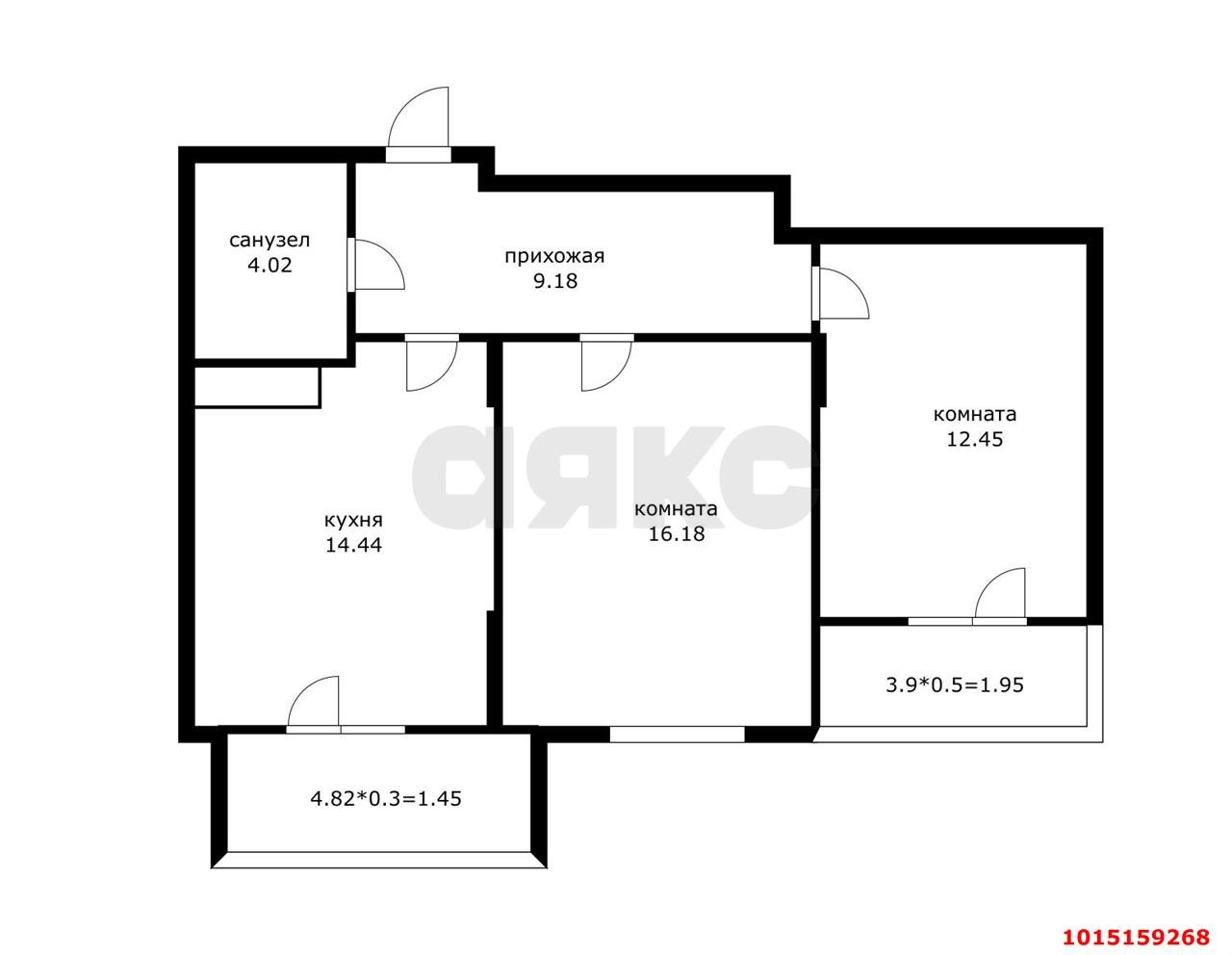 Фото №15: 2-комнатная квартира 65 м² - Знаменский, Карасунский внутригородской округ, мкр. Родные Просторы, ул. Природная, 10Бк7