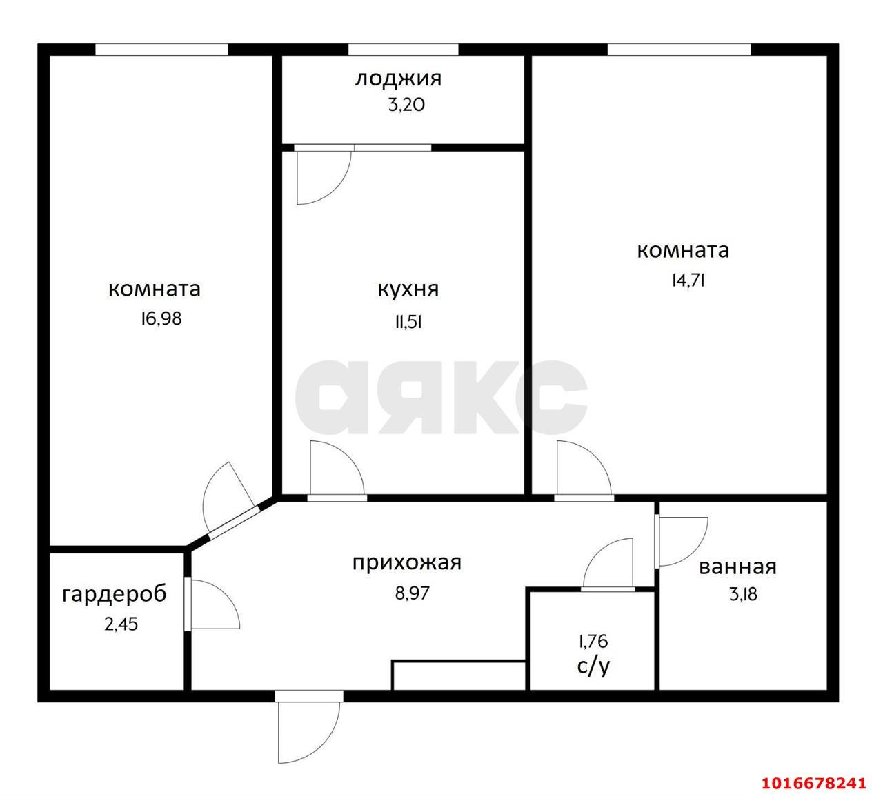 Фото №5: 2-комнатная квартира 63 м² - Краснодар, Прикубанский внутригородской округ, Завод Измерительных Приборов, мкр. жилой комплекс Кубанский, ул. Зиповская, 40