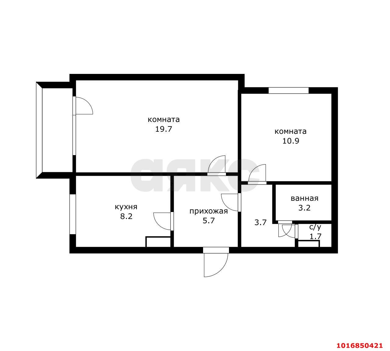 Фото №10: 2-комнатная квартира 55 м² - Краснодар, Прикубанский внутригородской округ, мкр. Завод Измерительных Приборов, ул. имени 40-летия Победы, 37/3