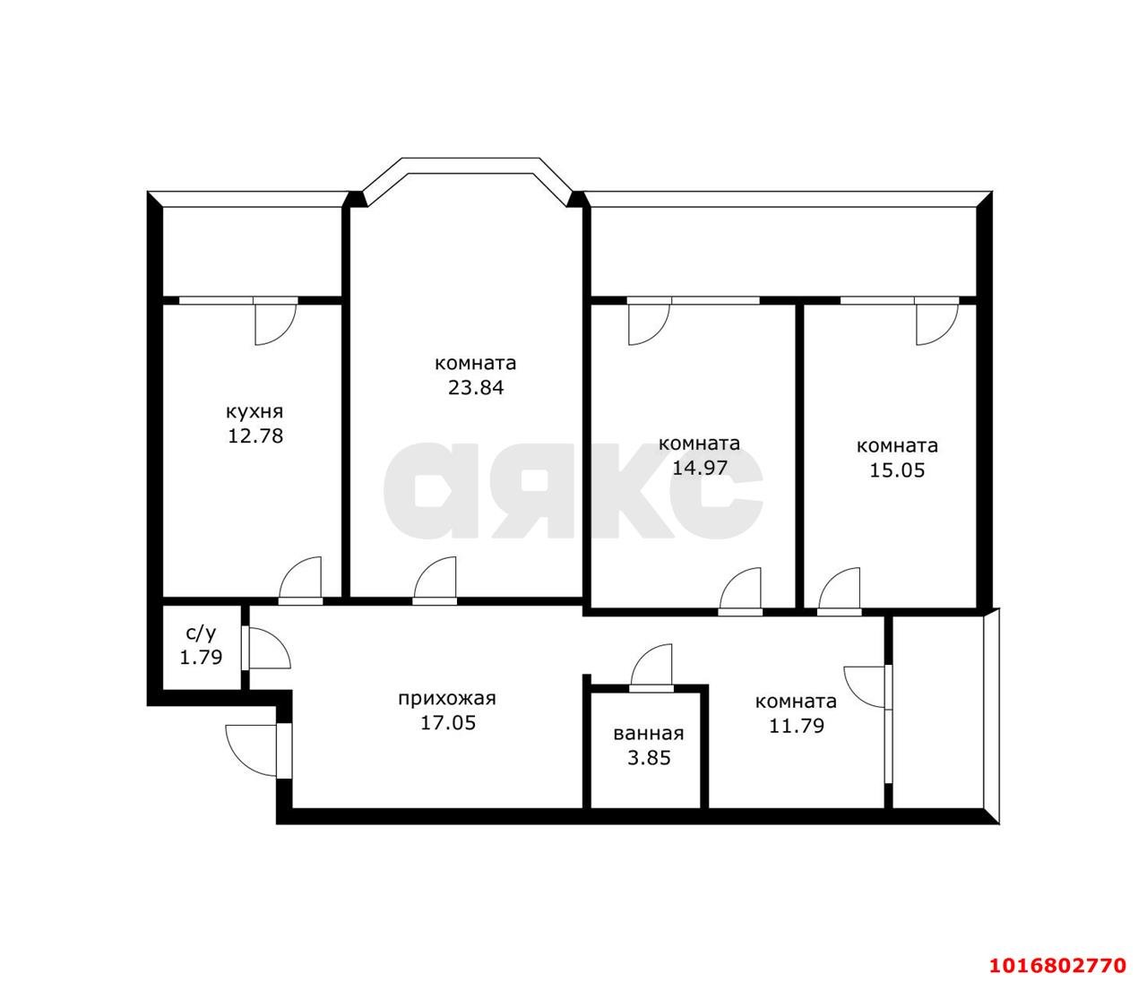 Фото №14: 3-комнатная квартира 110 м² - Краснодар, Прикубанский внутригородской округ, мкр. Фестивальный, ул. имени Тургенева, 199