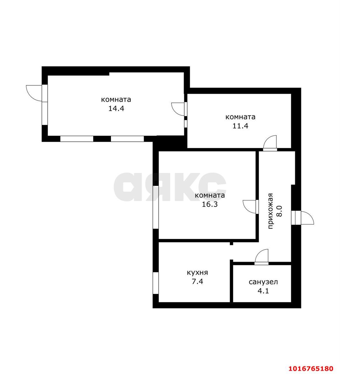 Фото №11: 3-комнатная квартира 61 м² - Краснодар, мкр. Западный внутригородской округ, ул. Котовского, 41
