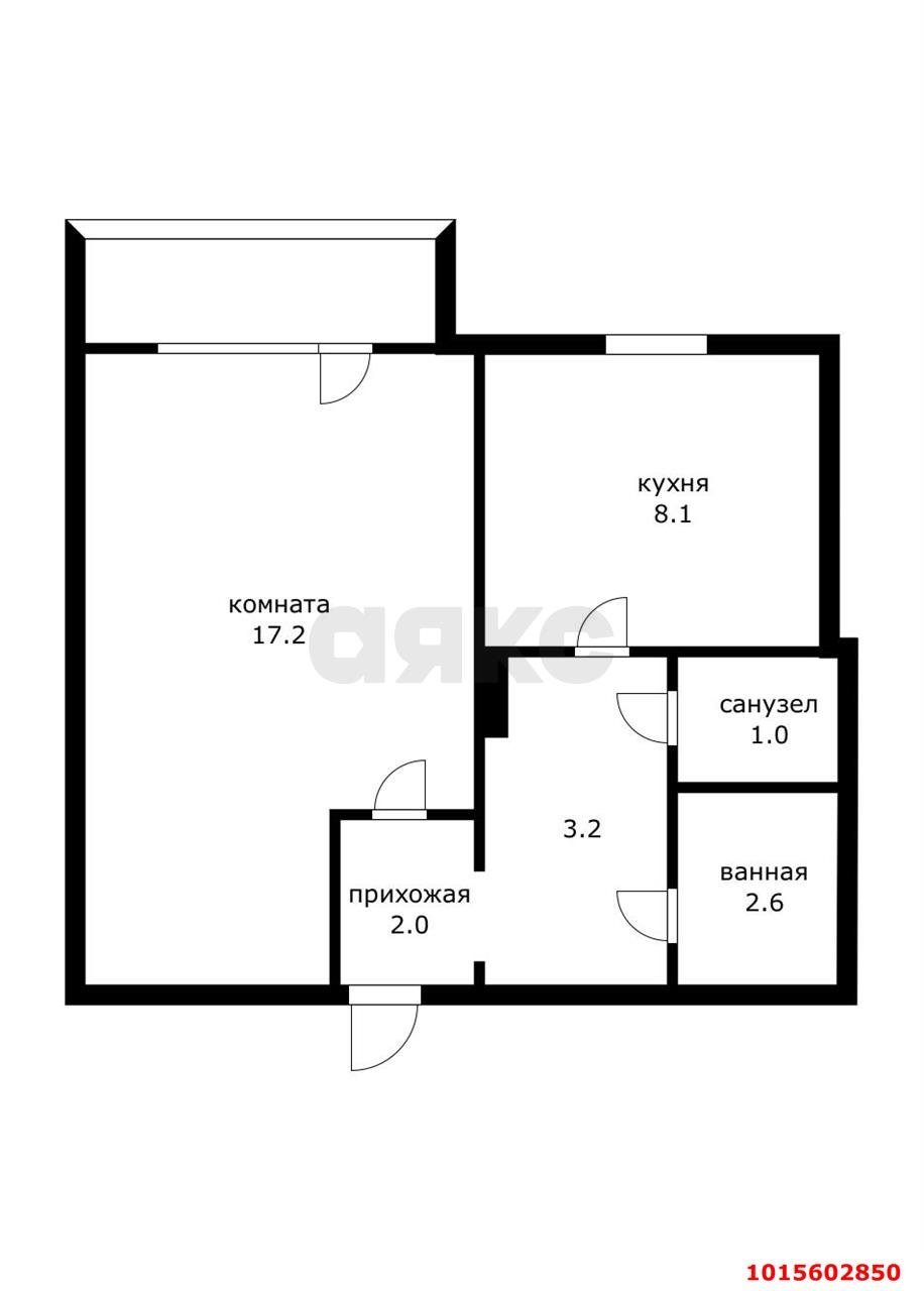 Фото №9: 1-комнатная квартира 34 м² - Краснодар, Центральный внутригородской округ, мкр. Центральный, ул. Мира, 64