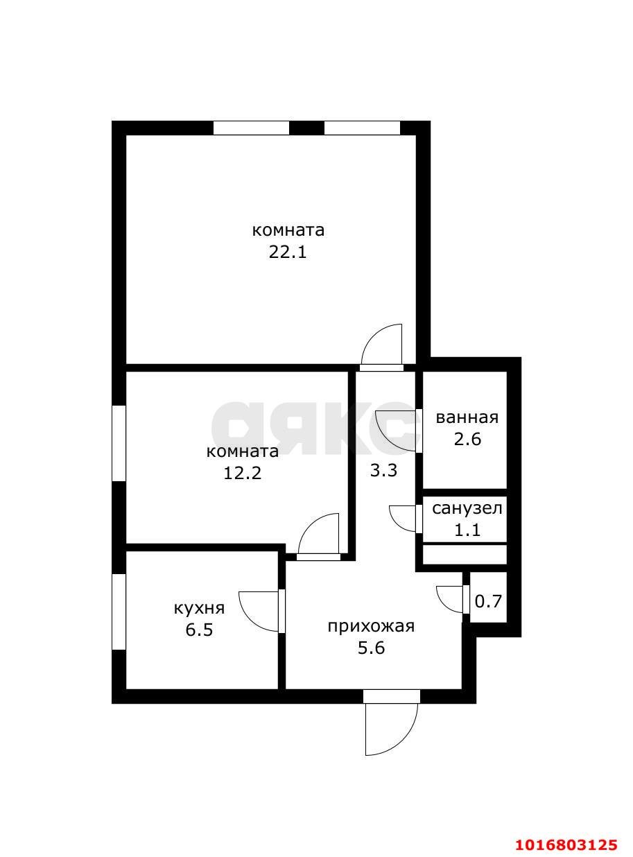 Фото №5: 2-комнатная квартира 54 м² - Краснодар, Центральный внутригородской округ, мкр. Центральный, ул. Мира, 49