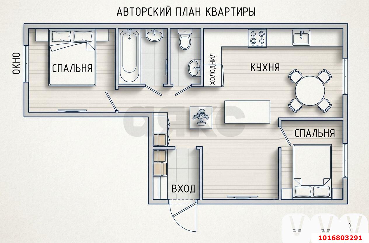 Фото №10: 2-комнатная квартира 51 м² - Краснодар, Прикубанский внутригородской округ, мкр. жилой комплекс Зелёный театр, ул. Западный Обход, 39/1к4