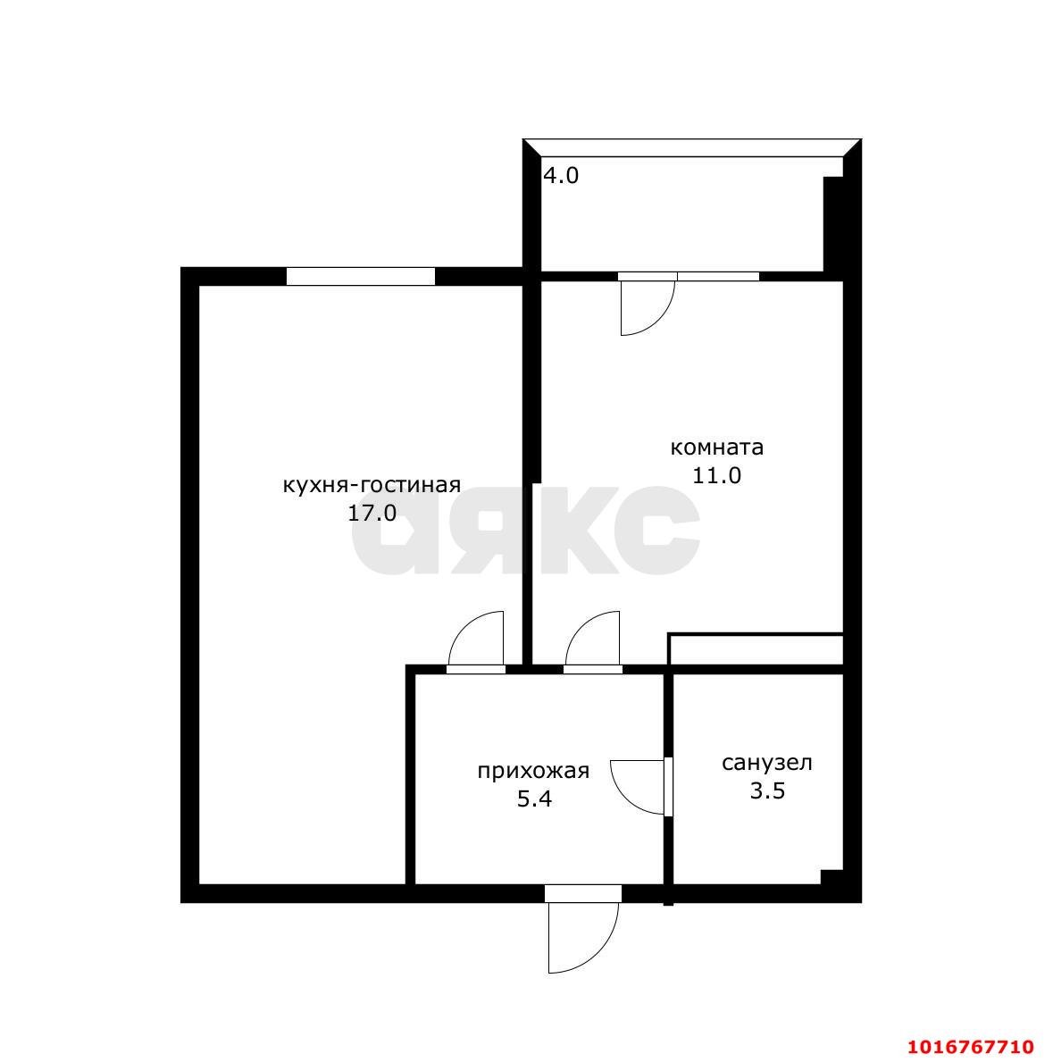 Фото №8: 1-комнатная квартира 41 м² - Краснодар, Карасунский внутригородской округ, мкр. Гидростроителей, ул. имени Снесарева, 17/1к1