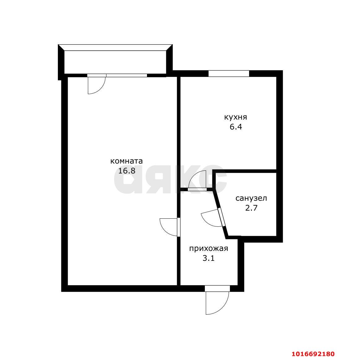 Фото №13: 1-комнатная квартира 32 м² - Краснодар, Центральный внутригородской округ, мкр. Черёмушки, ул. Ставропольская, 250