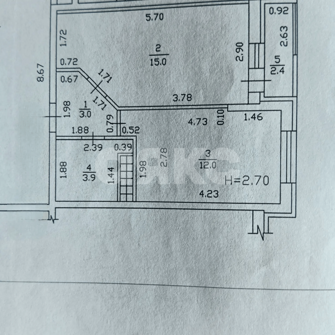 Фото №20: 1-комнатная квартира 33 м² - Горячий Ключ, Администрация, мкр. Администрация, ул. Рябиновая, 2Бк2