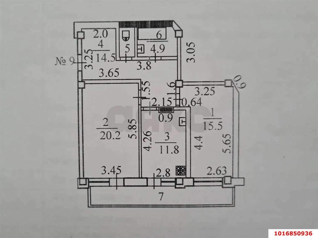 Фото №14: 2-комнатная квартира 74 м² - Новороссийск, Южный, мкр. 14-й, ул. Молодёжная, 4А