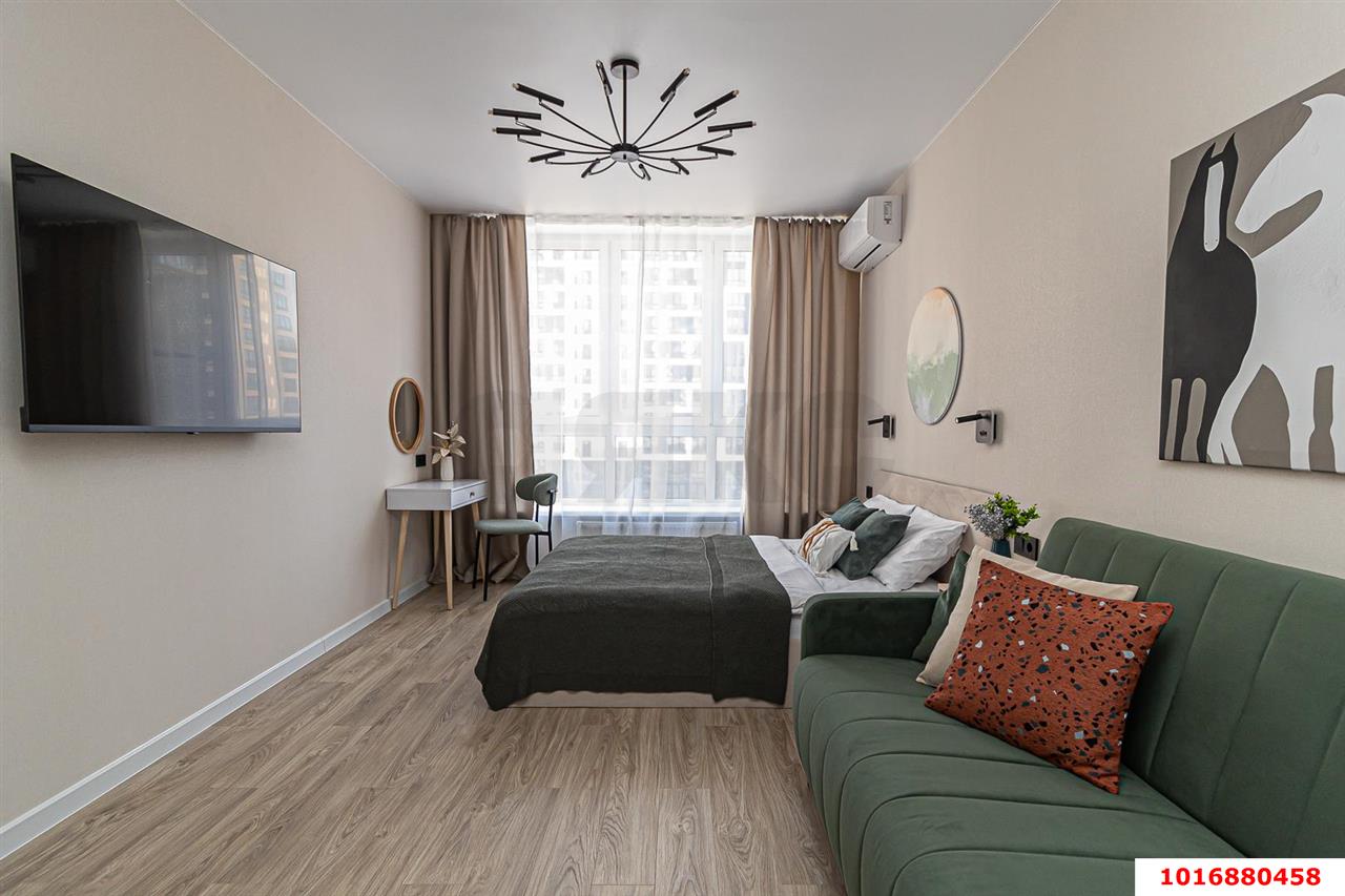 Фото №2: 1-комнатная квартира 38 м² - Краснодар, Центральный внутригородской округ, мкр. Черёмушки, ул. Обрывная, 132/1к4