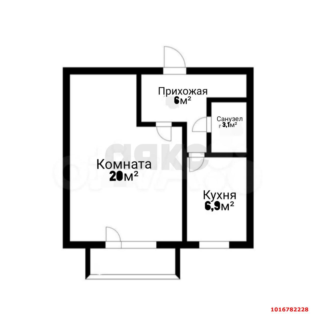 Фото №17: 1-комнатная квартира 36 м² - Краснодар, ул. Фадеева, 421