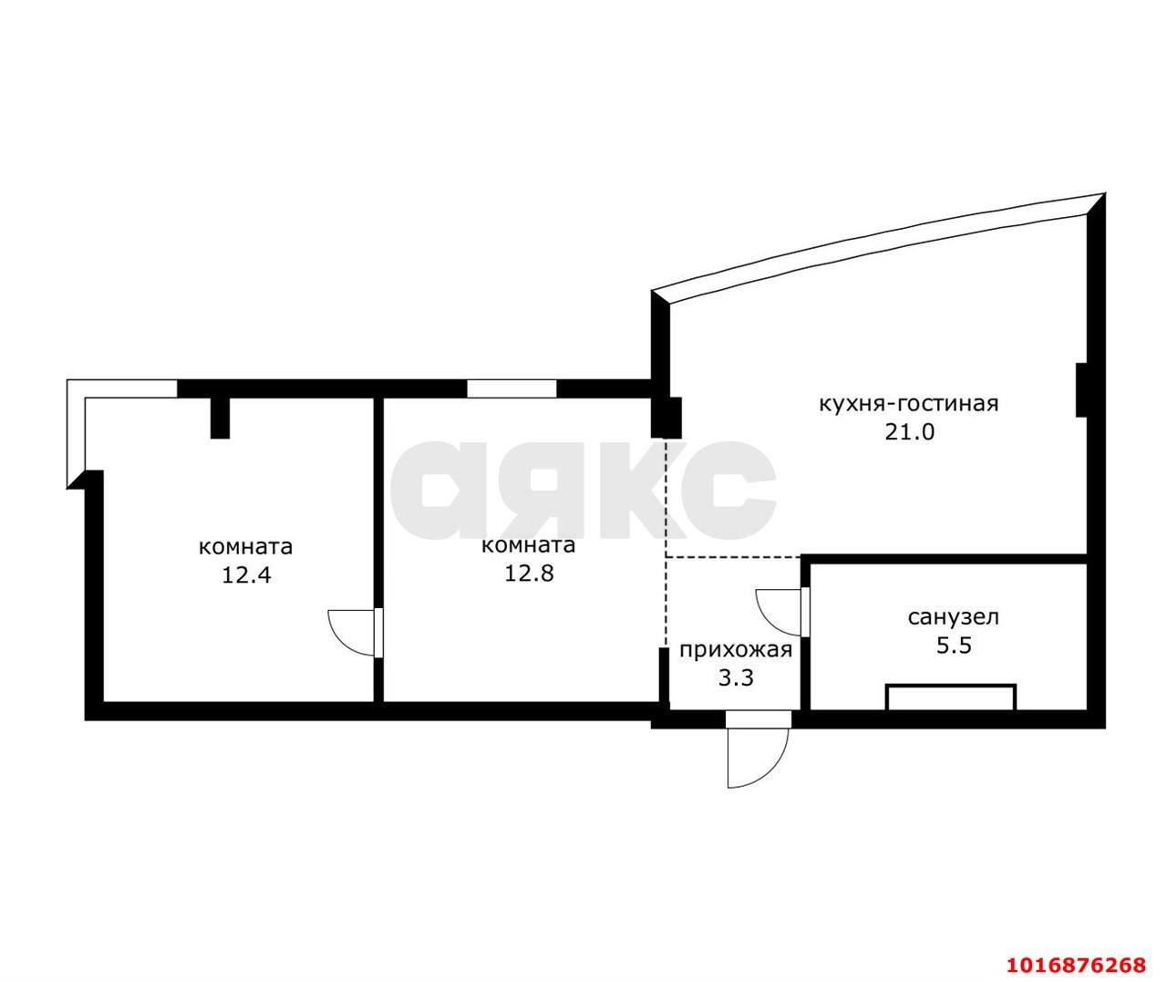 Фото №18: Апартаменты 57 м² - Краснодар, Центральный внутригородской округ, Западный внутригородской округ, мкр. Центральный, ул. имени Пушкина, 2