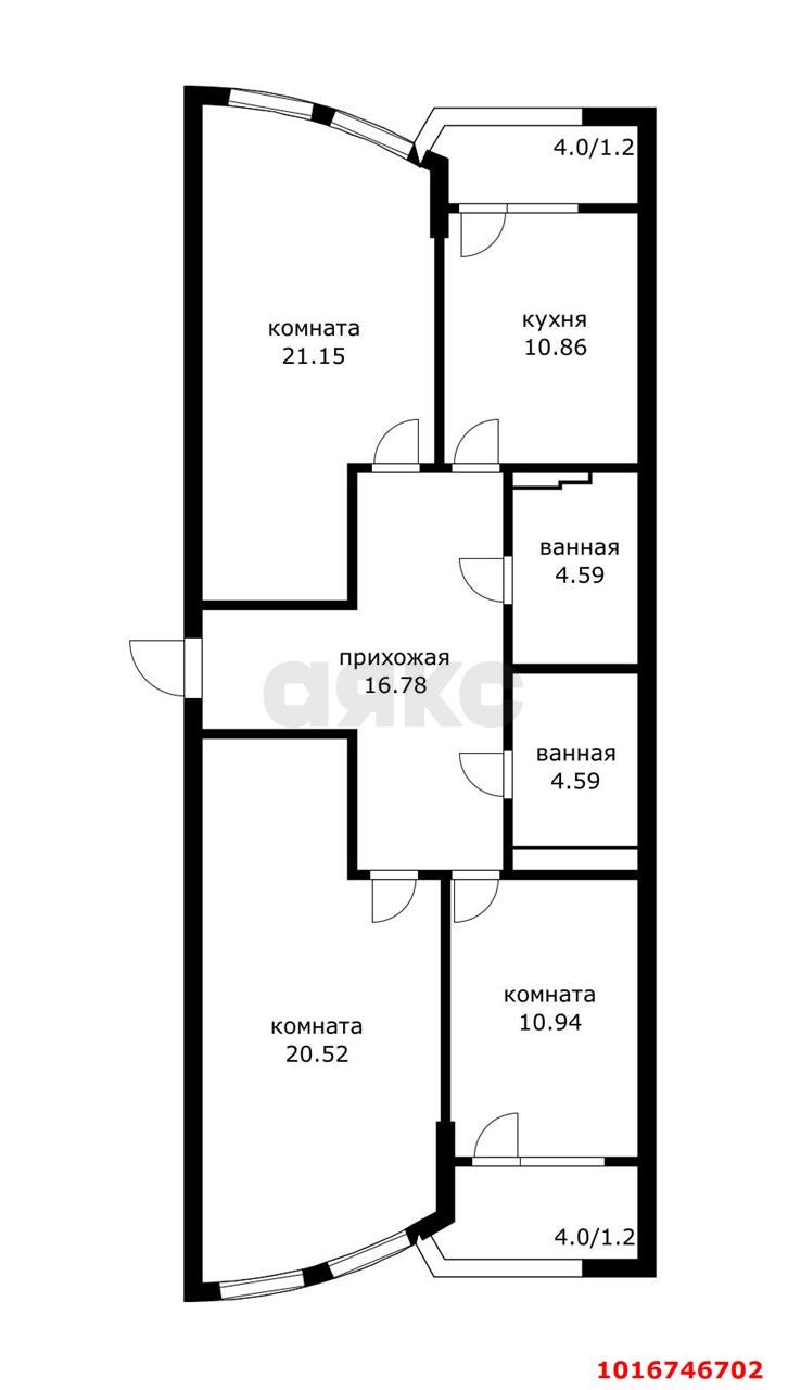 Фото №7: 3-комнатная квартира 91 м² - Краснодар, Хлопчато-бумажный Комбинат, жилой комплекс Режиссёр, мкр. Карасунский внутригородской округ, ул. Уральская, 100/6
