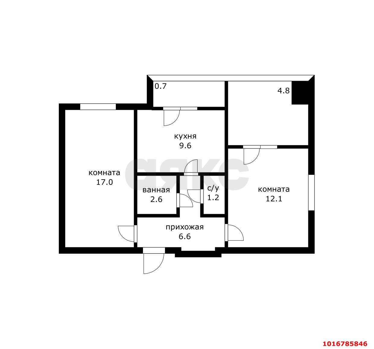 Фото №10: 2-комнатная квартира 66 м² - Краснодар, Прикубанский внутригородской округ, мкр. Завод Измерительных Приборов, ул. Зиповская, 12