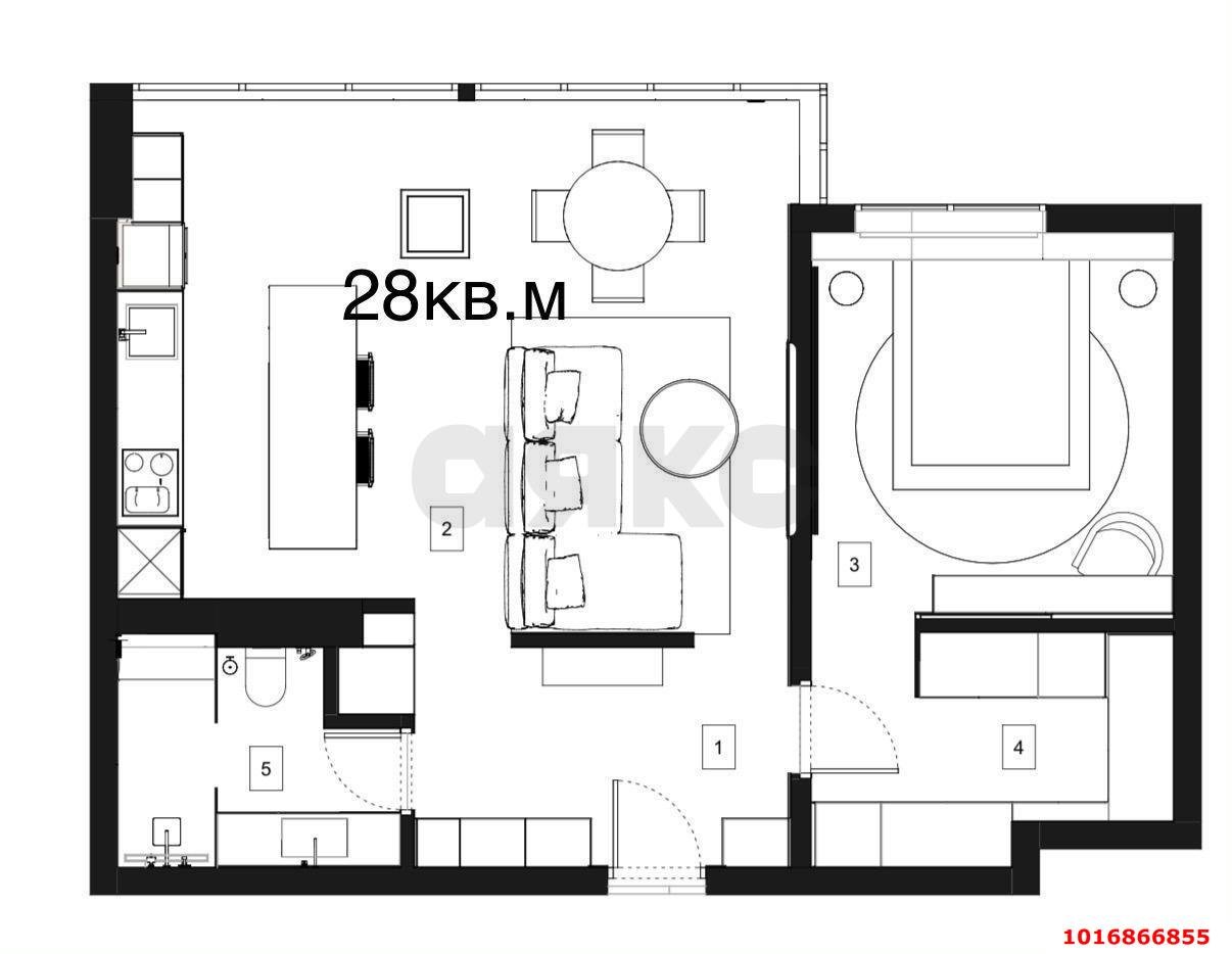 Фото №9: 2-комнатная квартира 63 м² - Краснодар, Прикубанский внутригородской округ, мкр. ЖК Красная Площадь, ул. Конгрессная, 21