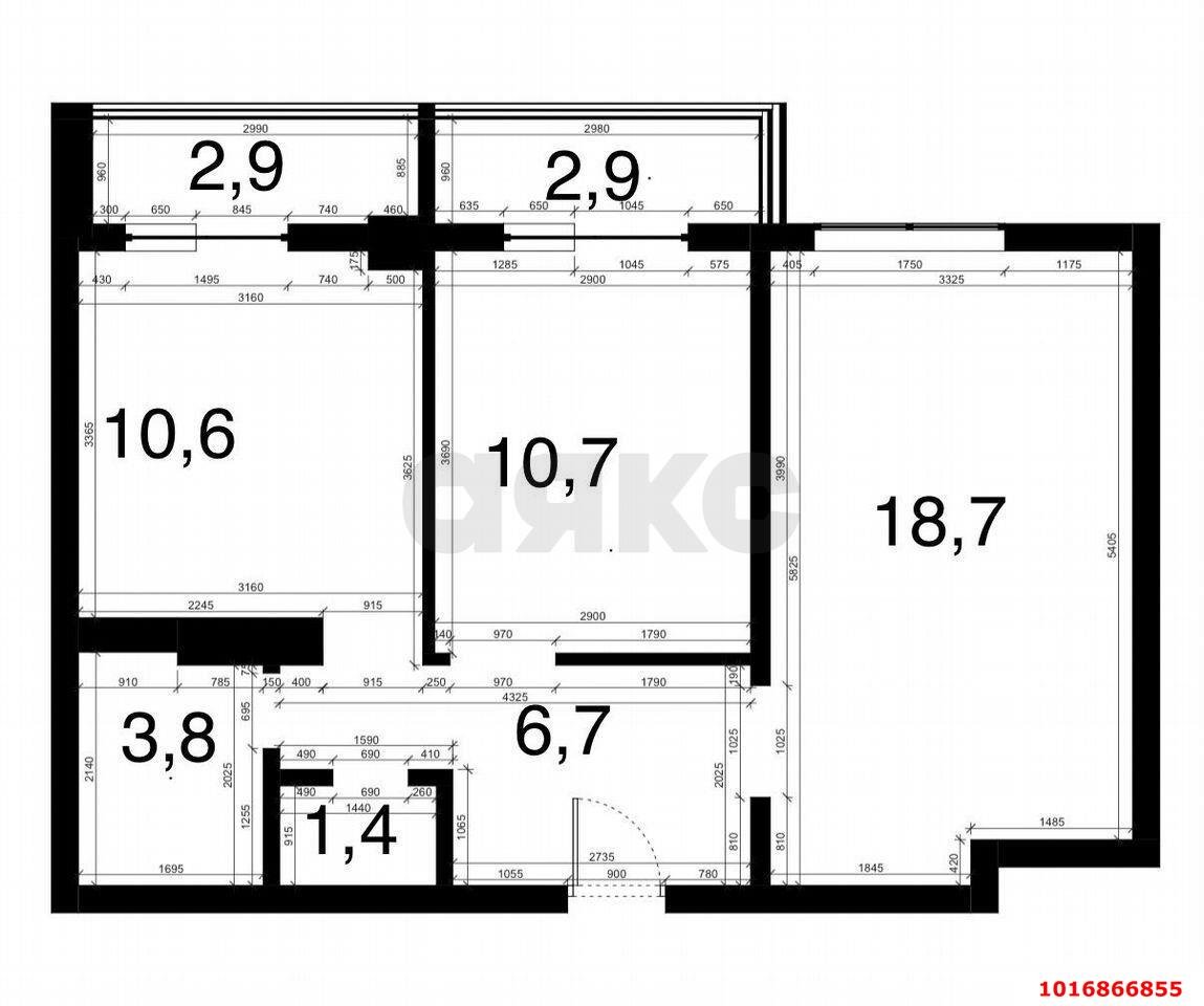 Фото №8: 2-комнатная квартира 63 м² - Краснодар, Прикубанский внутригородской округ, мкр. ЖК Красная Площадь, ул. Конгрессная, 21