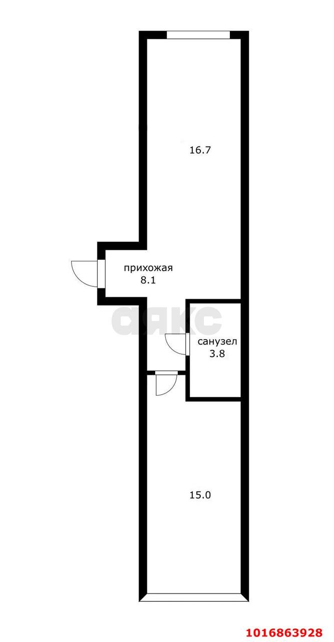Фото №18: 1-комнатная квартира 44 м² - Краснодар, мкр. Прикубанский внутригородской округ, пр-д 1-й Сахалинский, 1