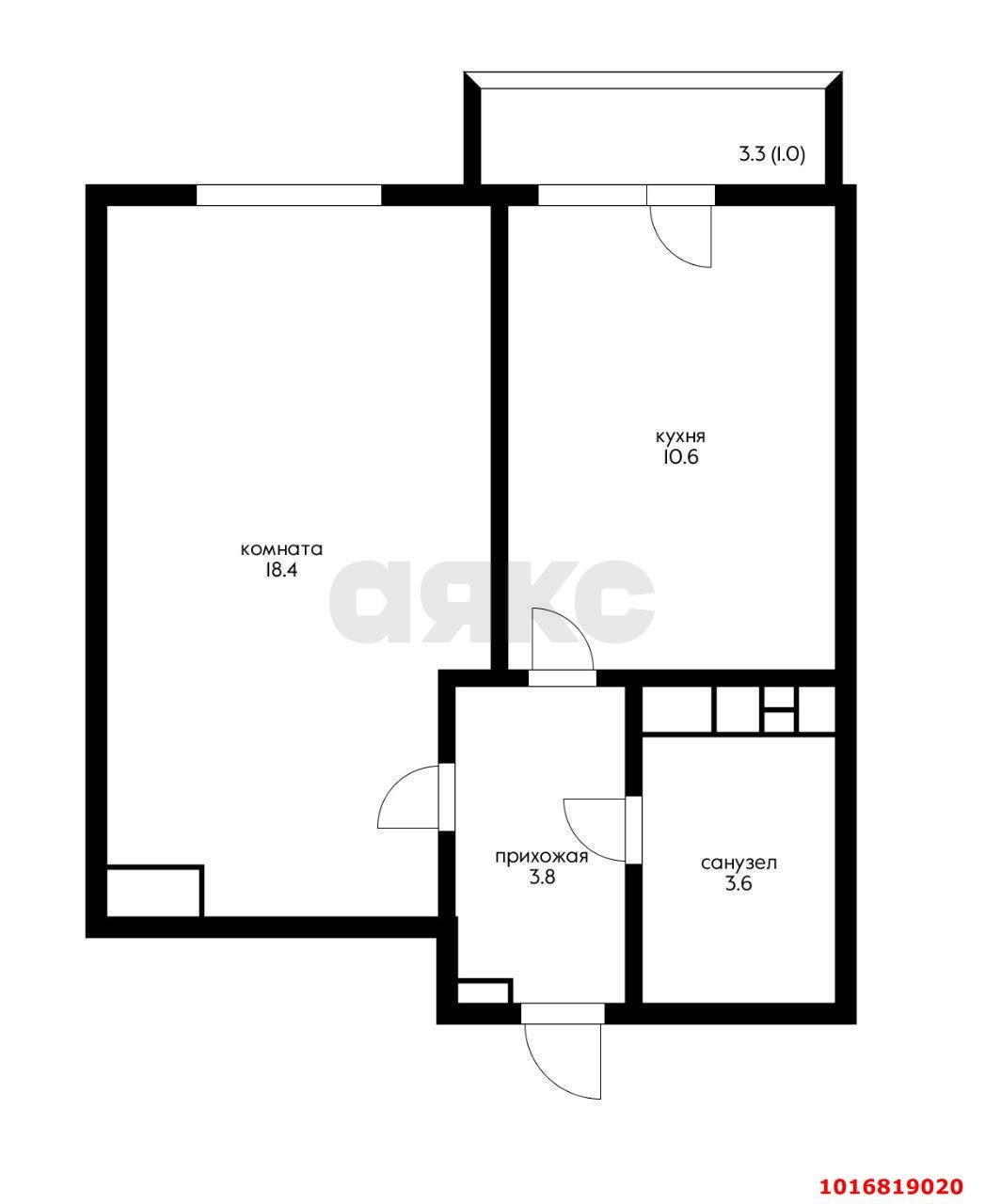 Фото №14: 1-комнатная квартира 41 м² - Краснодар, Карасунский внутригородской округ, Гидростроителей, мкр. жилой комплекс Премьера, ул. Автолюбителей, 1/7к3