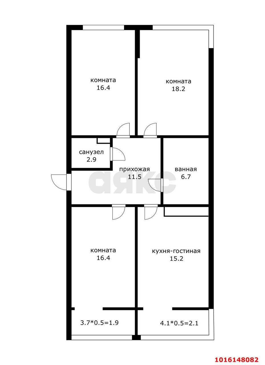 Фото №20: 3-комнатная квартира 95 м² - Краснодар, Центральный внутригородской округ, Табачная Фабрика, мкр. ЖК Все Свои Вип, ул. Колхозная, 5/2к4