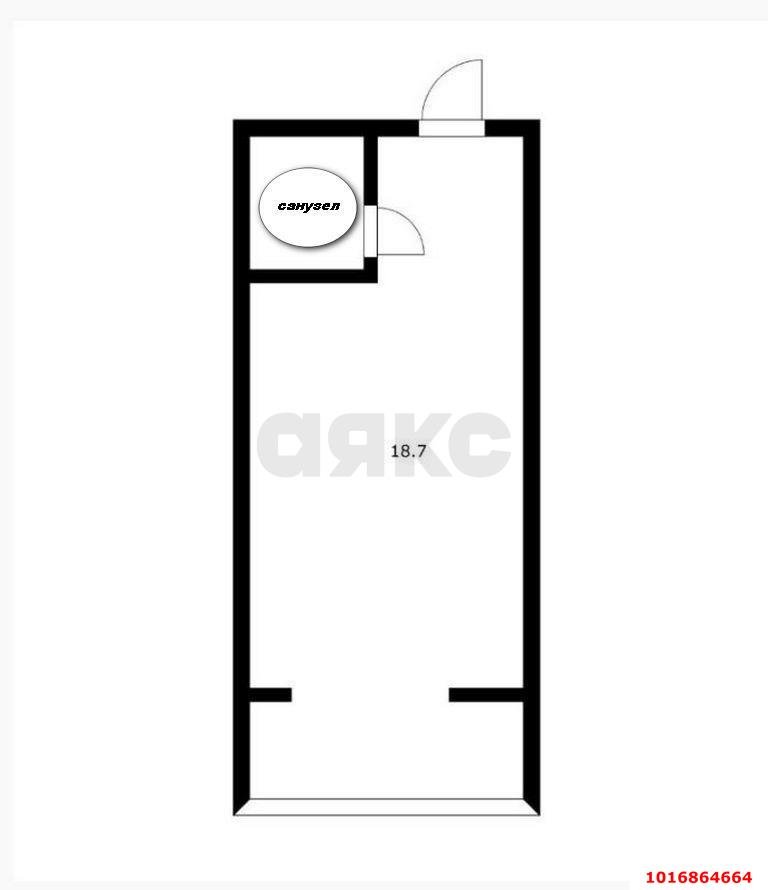 Фото №8: Студия 26 м² - Краснодар, Прикубанский внутригородской округ, мкр. ЖК Калинино Парк, ул. имени В.М. Комарова, 21/1к5