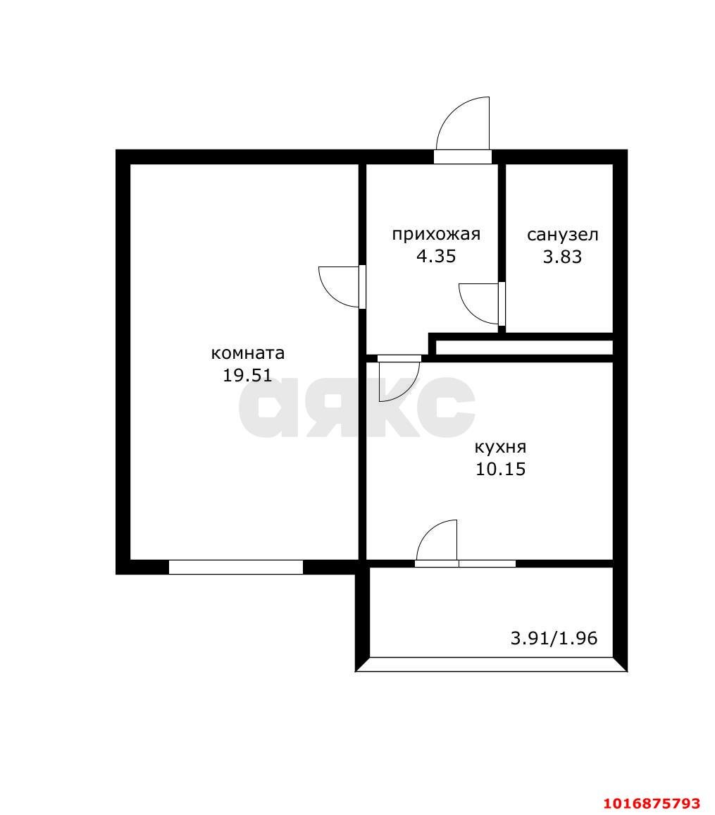 Фото №19: 1-комнатная квартира 37 м² - Краснодар, Прикубанский внутригородской округ, мкр. Восточно-Кругликовский, ул. Героев-Разведчиков, 23