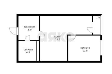 Фото №1: 1-комнатная квартира 45 м² - Краснодар, ж/р Новознаменский, ул. Войсковая, 4к12