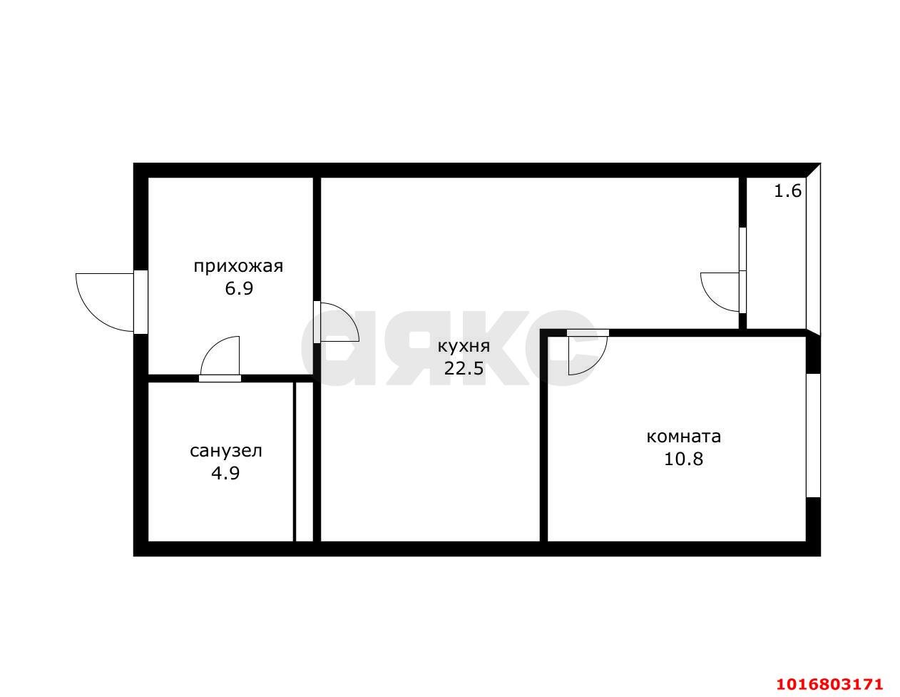 Фото №12: 1-комнатная квартира 49 м² - Краснодар, Карасунский внутригородской округ, ж/р Новознаменский, ул. Войсковая, 4к12