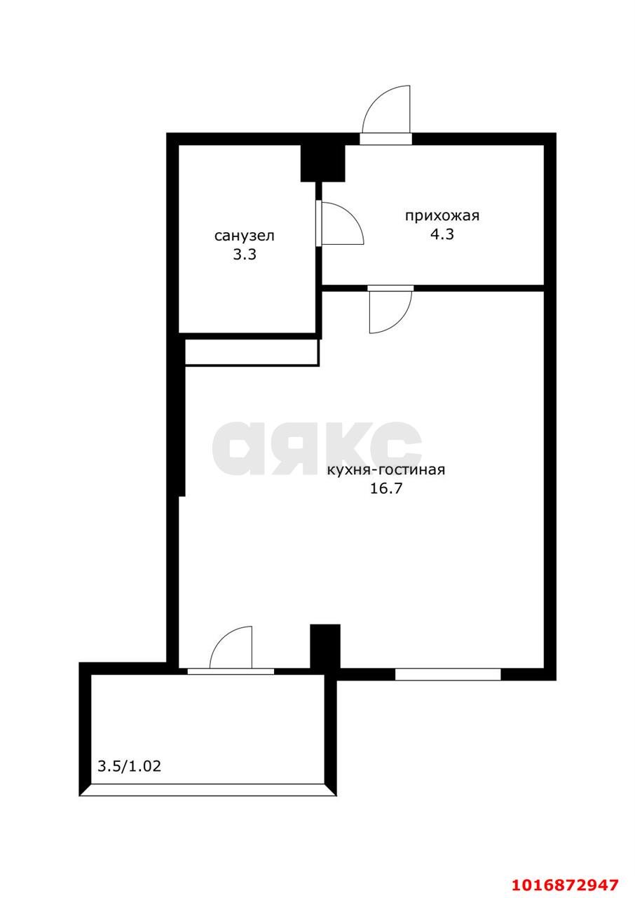 Фото №16: Студия 25 м² - Краснодар, Прикубанский внутригородской округ, Музыкальный, мкр. ЖК Притяжение, ул. Московская, 118к2