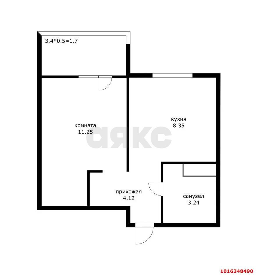 Фото №6: 1-комнатная квартира 28 м² - Небуг, мкр. ЖК Botanica Hills