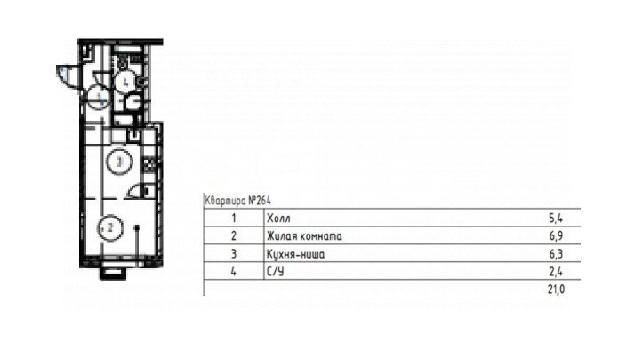 Фото №1: Студия 21 м² - Москва Новомосковский административный округ