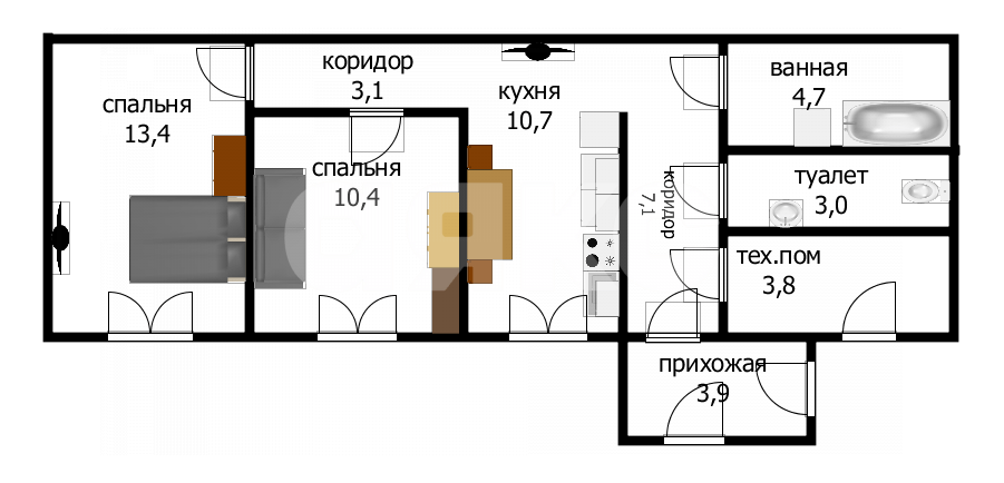 Фото №26: Дом 187 м² + 10 сот. - Супсех, ул. Леонова
