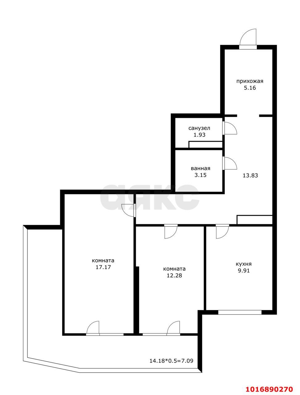 Фото №15: 2-комнатная квартира 77 м² - Краснодар, Прикубанский внутригородской округ, Молодёжный, мкр. жилой комплекс Дуэт, ул. Душистая, 79к2