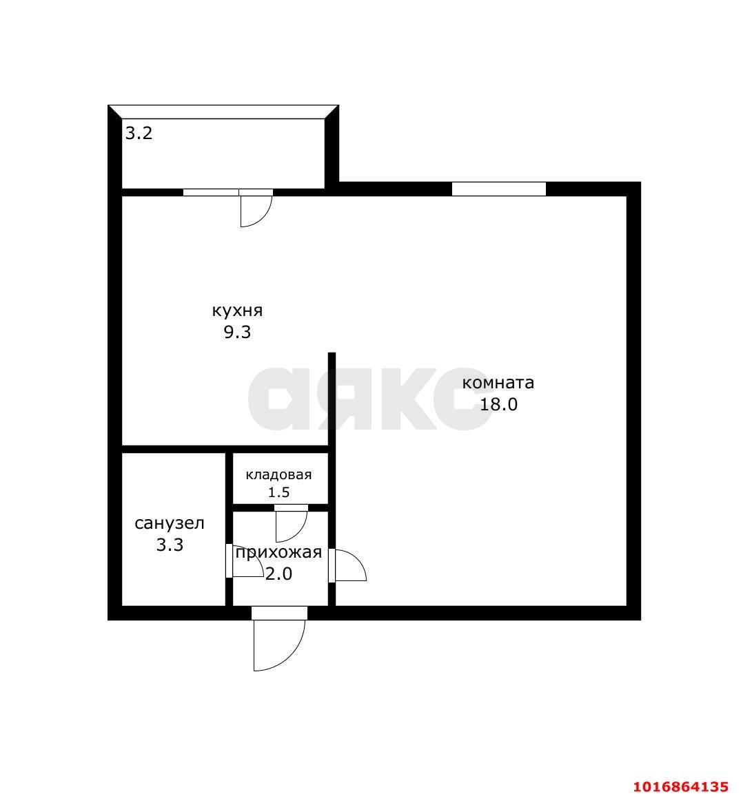 Фото №13: 1-комнатная квартира 35 м² - Краснодар, Прикубанский внутригородской округ, Завод Радиоизмерительных Приборов, мкр. Музыкальный, ул. имени С.С. Прокофьева, 16