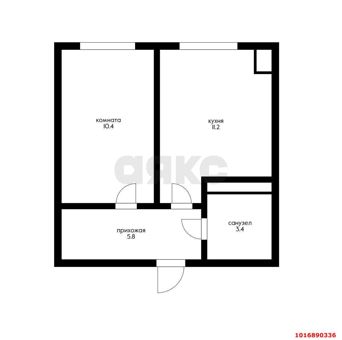 Фото №12: 1-комнатная квартира 31 м² - Новая Адыгея, мкр. жилой комплекс Баланс, ул. Береговая, 1к8