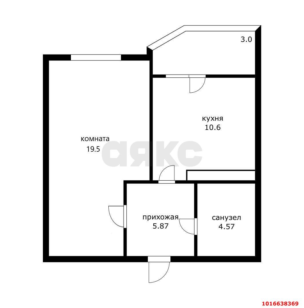 Фото №10: 1-комнатная квартира 44 м² - Краснодар, ЖК Губернский, 1-й квартал, Прикубанский внутригородской округ, мкр. Губернский, ул. Домбайская, 61