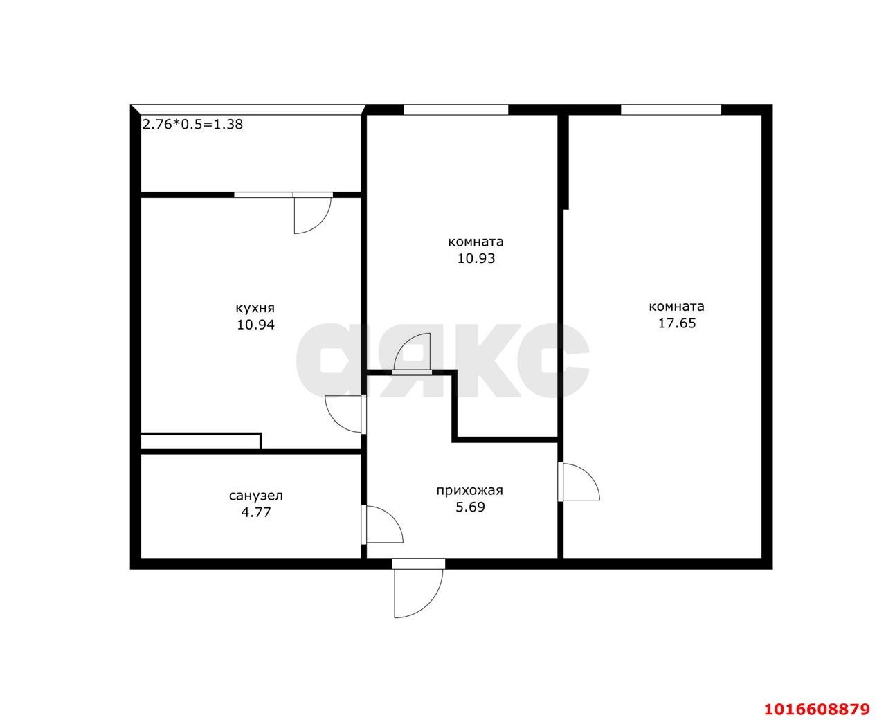 Фото №4: 2-комнатная квартира 53 м² - Краснодар, Прикубанский внутригородской округ, мкр. жилой комплекс Новые Сезоны, ул. Скандинавская, 1к6