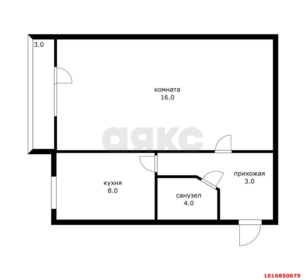 Фото №7: 1-комнатная квартира 33 м² - Адыгейск, пр-кт Ленина, 1