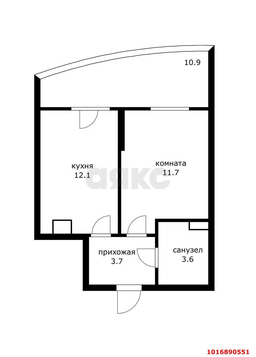 Фото №15: 1-комнатная квартира 42 м² - Краснодар, Прикубанский внутригородской округ, Россинского, мкр. жилой комплекс Инсити-Парк, ул. Командорская, 1к1
