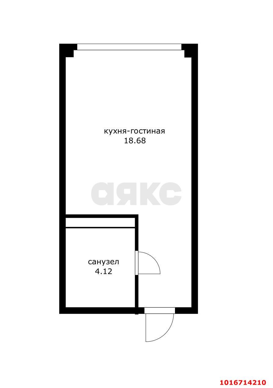 Фото №14: Студия 25 м² - Краснодар, Центральный внутригородской округ, мкр. Черёмушки, ул. Обрывная, 132/1лит6к22