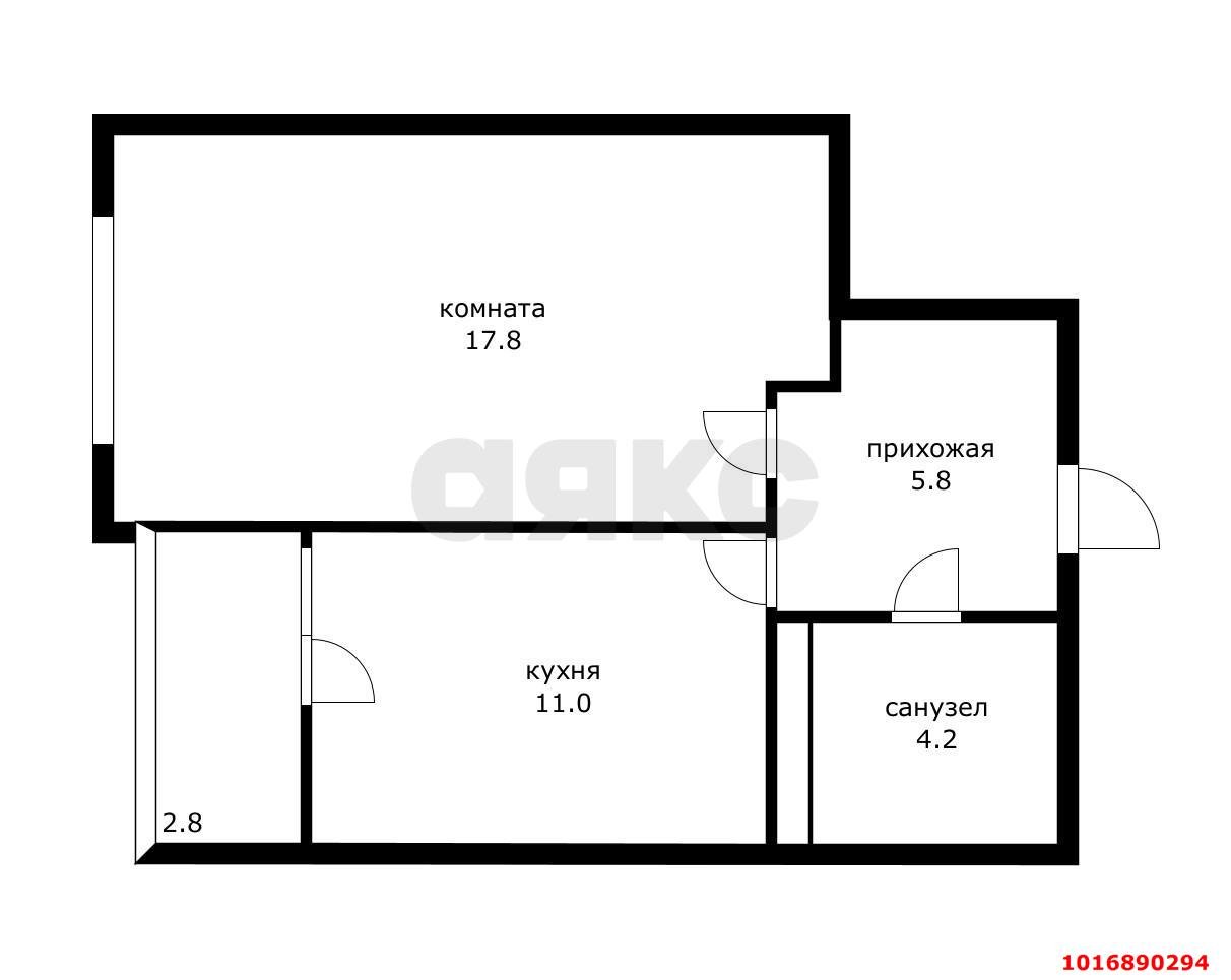Фото №10: 1-комнатная квартира 42 м² - Краснодар, Прикубанский внутригородской округ, мкр. жилой комплекс Спортивная Деревня, ул. Западный Обход, 42к3