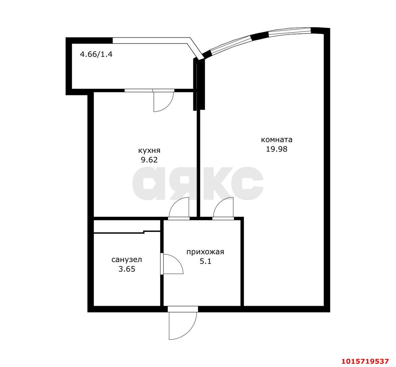 Фото №5: 1-комнатная квартира 39 м² - Краснодар, Хлопчато-бумажный Комбинат, жилой комплекс Режиссёр, мкр. Карасунский внутригородской округ, ул. Уральская, 100/6