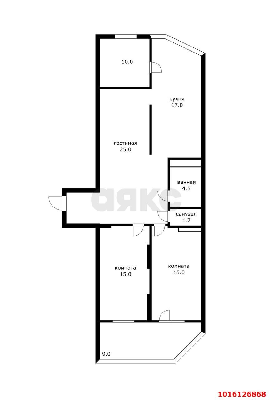 Фото №18: 3-комнатная квартира 98 м² - Краснодар, Прикубанский внутригородской округ, Россинского, мкр. жилой комплекс Россинский Парк, ул. Командорская, 15