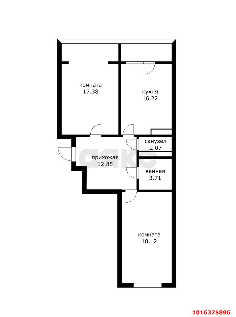 Фото №5: 2-комнатная квартира 75 м² - Краснодар, ЖК Октябрьский, жилой комплекс Центральный, Центральный внутригородской округ, Западный внутригородской округ, мкр. Центральный, ул. Октябрьская, 181/2