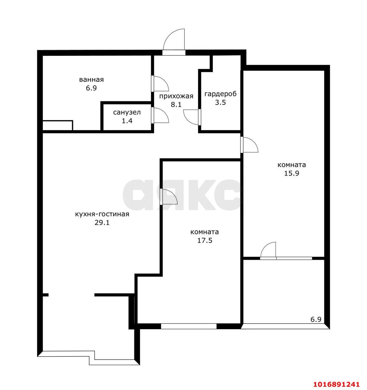 Фото №19: 2-комнатная квартира 87 м² - Краснодар, Западный внутригородской округ, ЖК Новый Город, мкр. Юбилейный, б-р Клары Лучко, 16
