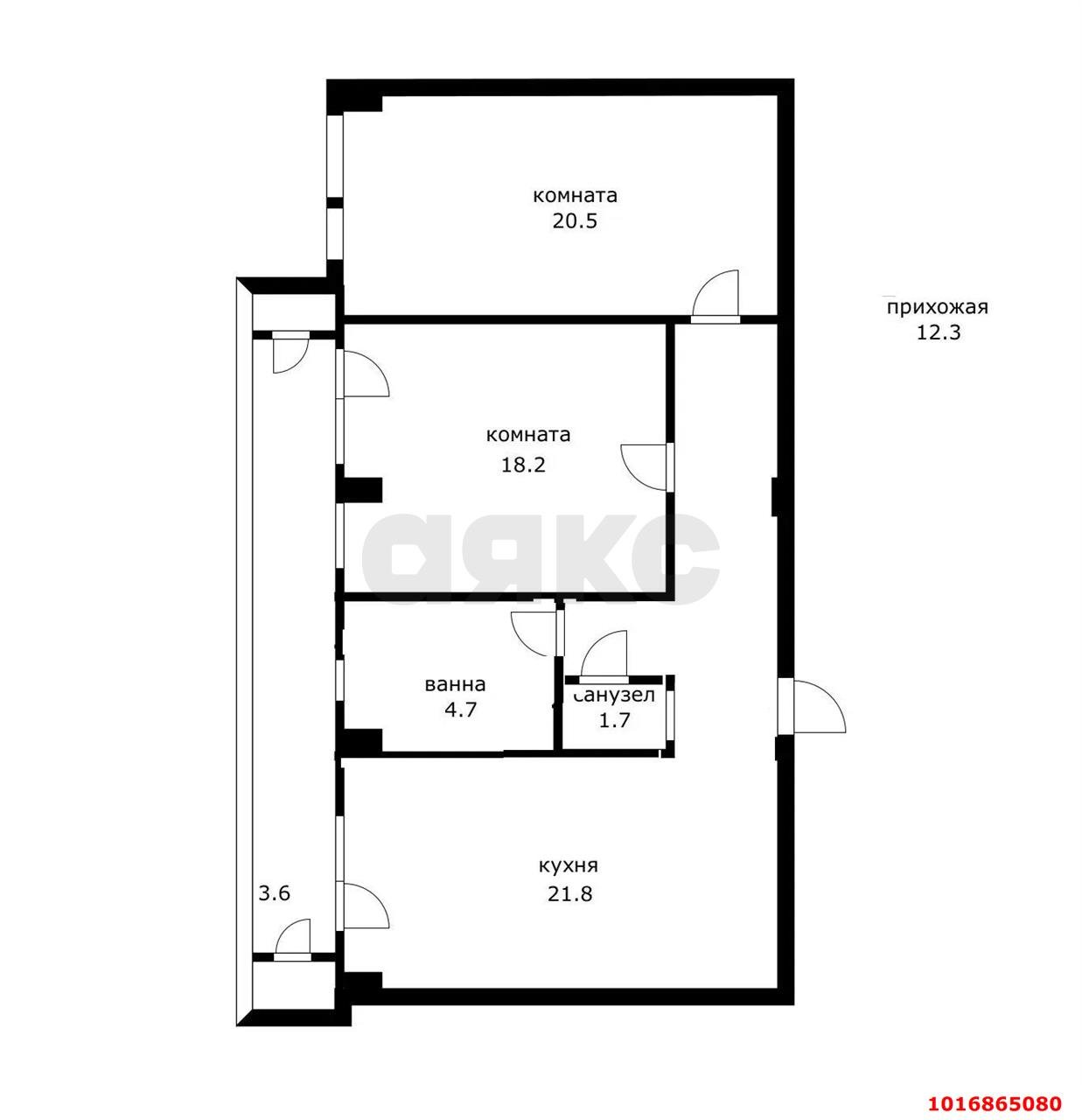 Фото №19: 2-комнатная квартира 82 м² - Краснодар, Западный внутригородской округ, Центральный внутригородской округ, жилой комплекс Центральный, мкр. Центральный, ул. Будённого, 129