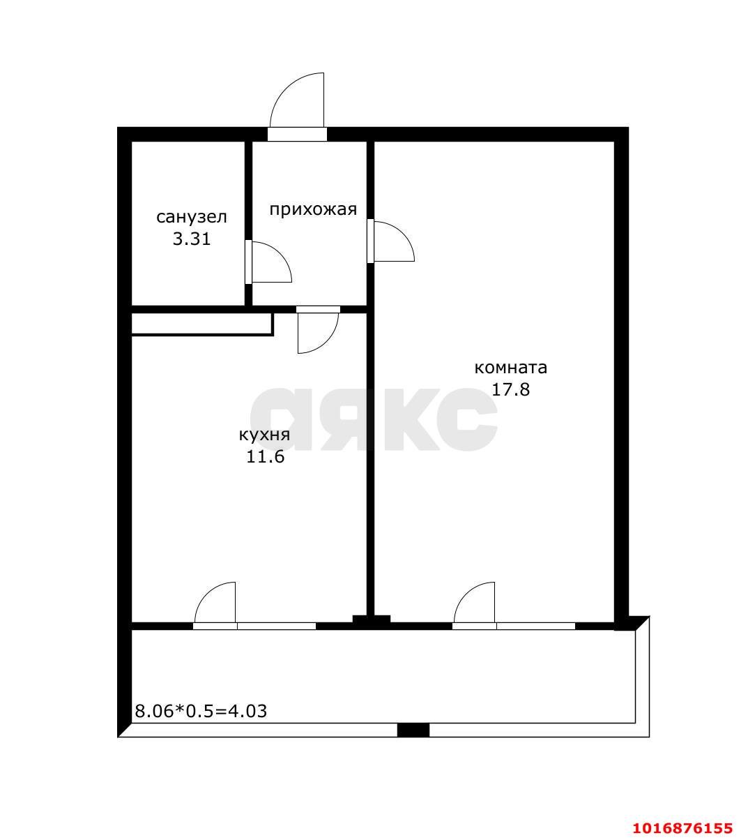 Фото №8: 1-комнатная квартира 41 м² - Краснодар, Почтовый, жилой комплекс Авиатор, Карасунский внутригородской округ, мкр. Гидростроителей, ул. имени Валерия Гассия, 2