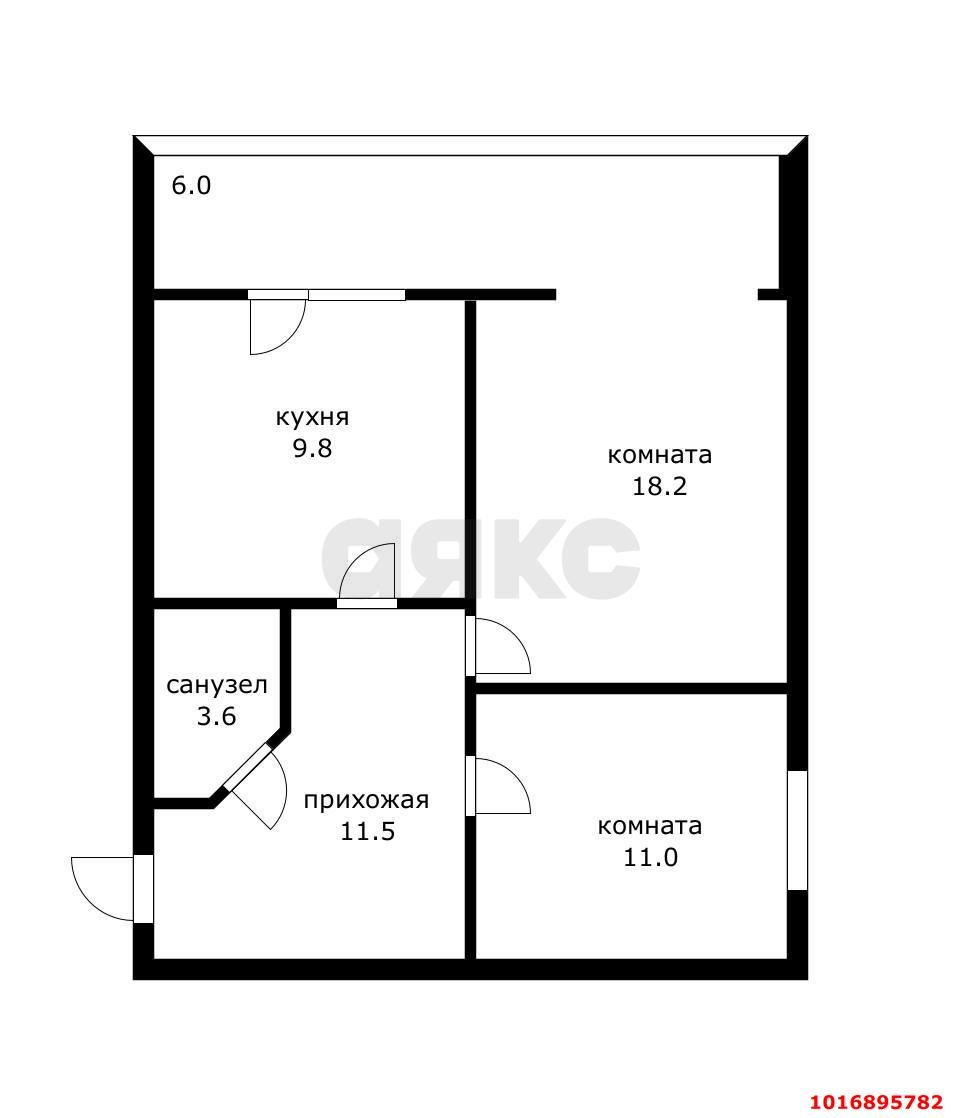 Фото №17: 2-комнатная квартира 60 м² - Краснодар, мкр. Прикубанский внутригородской округ, ул. Тепличная, 94