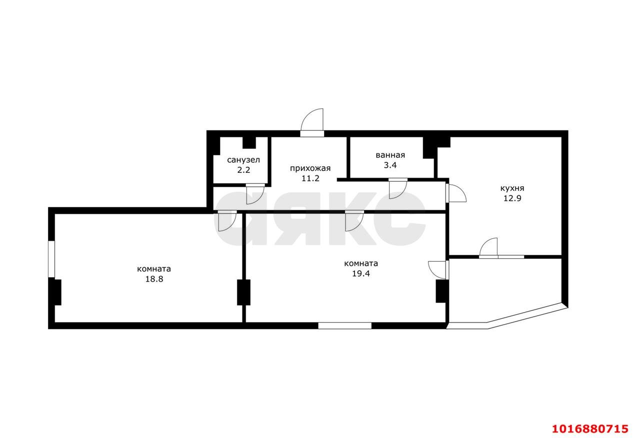Фото №15: 2-комнатная квартира 75 м² - Краснодар, Карасунский внутригородской округ, мкр. Гидростроителей, пр-д Курортный, 5
